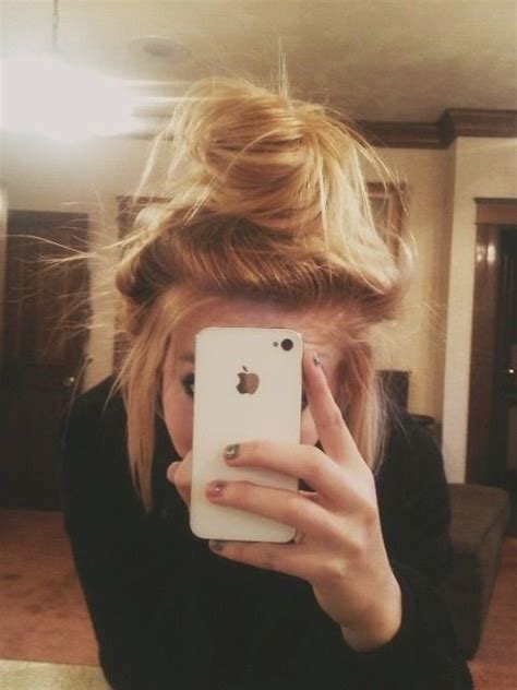 wow this girl knows how to do a messy bun gorgeous hair hair beauty cat hair styles