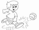 Educacion Niños Jugando Ficica Deportes sketch template