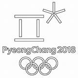 Pyeongchang Olympische sketch template