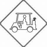 Crossing Golf Cart Etc Clipart Outline Tiff Resolution sketch template