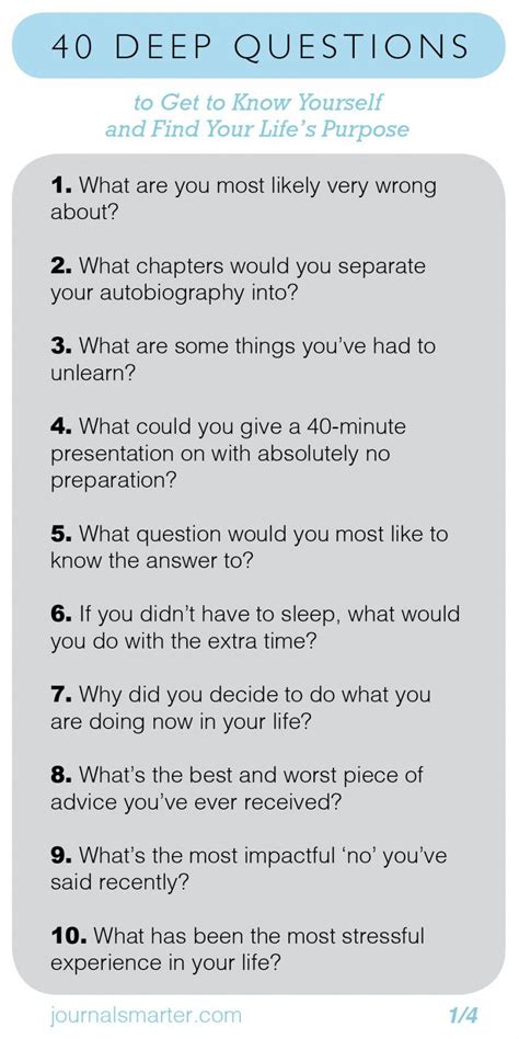 40 deep questions to get to know yourself and your life purpose in 2020
