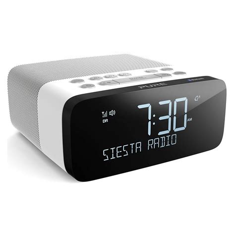 pure siesta rise  polar bedside dabfm alarm clock radio  bluetooth high quality