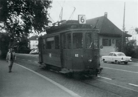 das basler tram  deutschland damals wagen  beim bahnhof loerrach