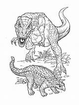 Tarbosaurus Pages sketch template