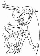 Peter Pan Coloring Pages Peterpan Yelling Printable Flying Drawings Coloringpages1001 Drawing Color Categories sketch template