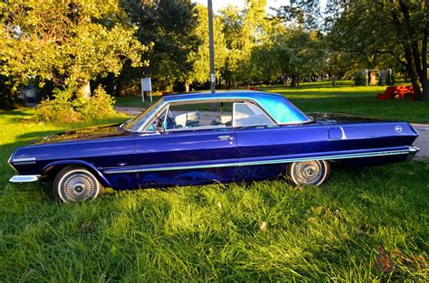 chevy impala custom blue  door  chevy impala