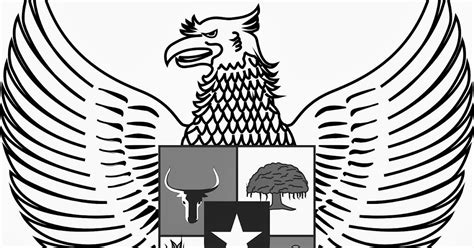 logo lambang garuda hitam putih bw cari logo