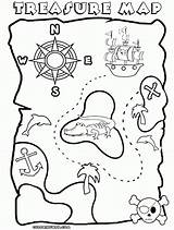 Treasure Tesoro Pirata Piratas Coloringhome Schatkaart Schatzkarte Malvorlagen Piraten Desde sketch template