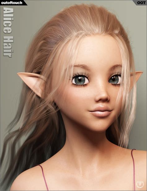 alice wet and dry hair for genesis 3 and 8 female s daz 3d