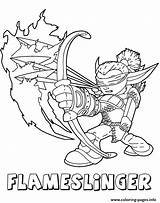 Coloring Skylanders Pages Fire Flameslinger Giants Series2 Printable Print sketch template