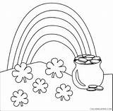 Pot Coloring Gold Rainbow Pages Clover Coloring4free Leaf Four Related Posts sketch template