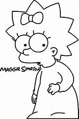 Simpsons Maggie Wecoloringpage sketch template