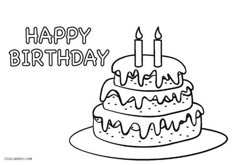 great picture  birthday cake coloring page albanysinsanitycom