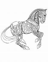 Zentangle Pferde Malvorlagen Mandalas sketch template