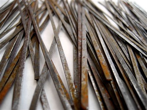 thin metal strips shorter lengths bristles