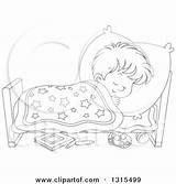 Sleeping Boy Bed Cartoon Clipart Illustration Peacefully Royalty Vector Bannykh Alex Sleep Go Time Small Looking 2021 sketch template