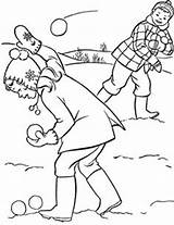 Snowball Clipart Throwing Fight Coloring Pages Cliparts Library Kids sketch template