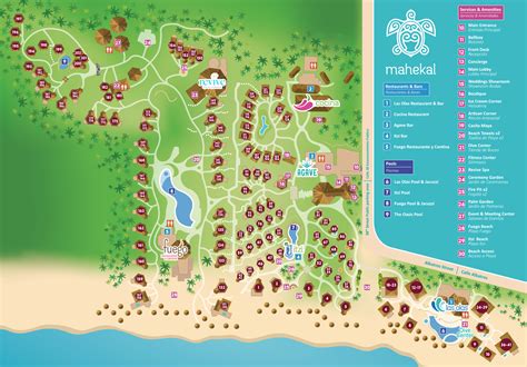 resort map riviera maya mahekal beach resort