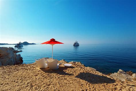 amazing private beach   petasos beach resort spa
