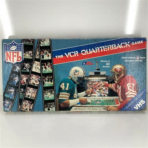 vintage  nfl vcr quarterback board game complete sport night