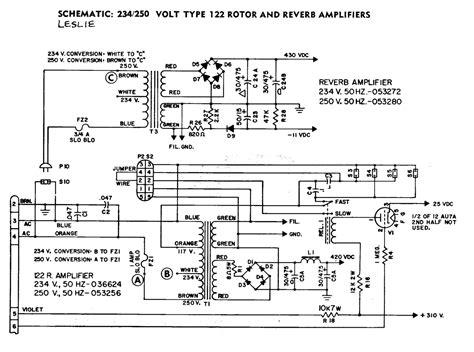 audio service manuals   leslie  power supply  schematic