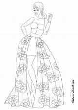 Coloring Fashion Pages Colouring Books Adult Book sketch template
