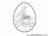 Coloring Easter Pages Accordion Bunny Printable Sheet Title sketch template