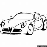 Coloring Alfa Romeo Cars 8c Pages Competizione 2007 Online Car Color Thecolor Tesla Colouring Draw Toyota Drawings Concept Honda sketch template