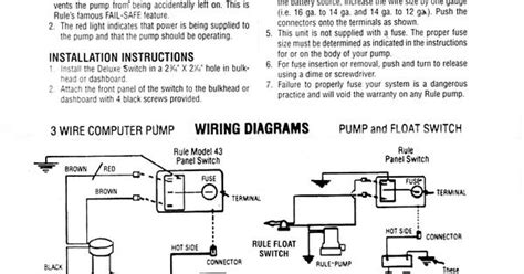 rule bilge pump switch wiring diagram boat electronics pinterest