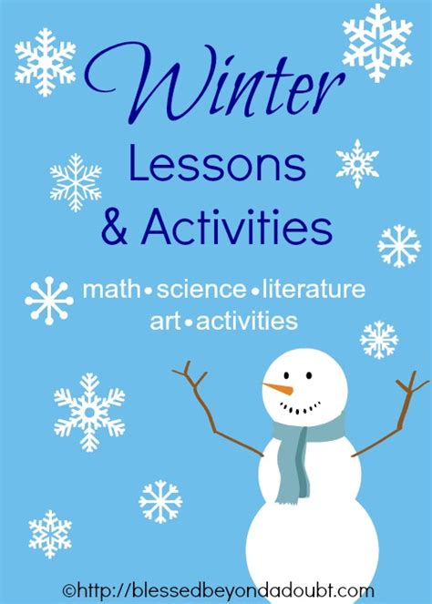 winter unit lessons and activities proverbial homemaker