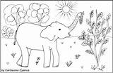 Savanna Elefánt Centaurea Cyanus sketch template