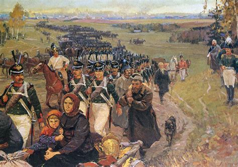 The Russian Army And Residents Of Moscow Abandon The City In 1812