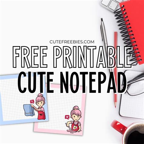 printable cute notepads cute freebies