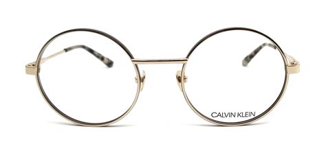 calvin klein eyeglasses ck19114 717 gold round unisex 51x21x140