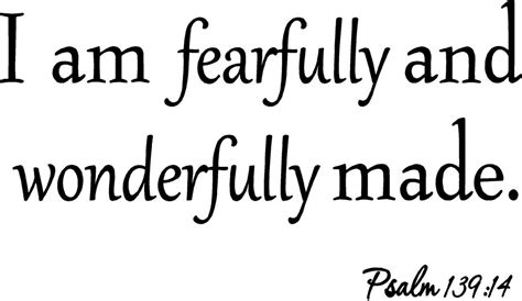i am fearfully and wonderfully made psalm 139 14 wall decal vwaq
