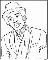 Wiz Khalifa Drawing Pages Colouring Coloring Rap sketch template