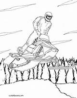 Coloring Pages Snowmobile Kids Drawing Snowmobiles Printable Colouring Yamaha Clip Sports Sheets Popular Winter sketch template