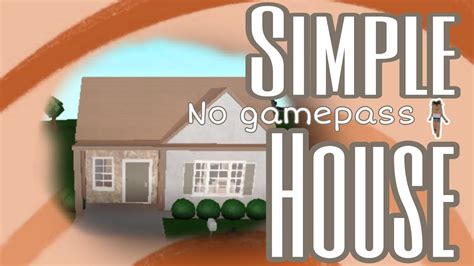 simple  gamepass house youtube