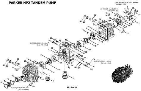 parker hp tandem pump assembly   grasshopper parts diagrams  mower shop