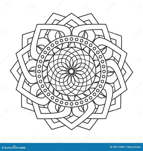 blank mandala  coloring stock vector illustration  armoni