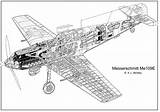 109e Messerschmitt Drawings 109 Aircraft Bentley sketch template