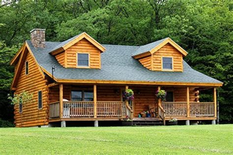 log cabin home floor plans  square feet     bedrooms loft  large porch