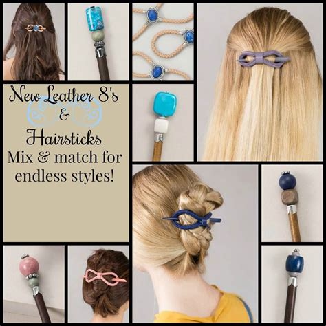 check out our new leathers and coordinating hairsticks mix and match
