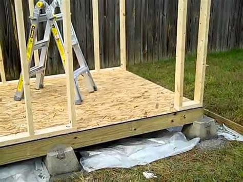 build  shed part  shed foundation youtube
