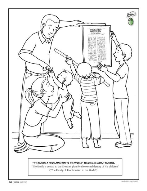 family coloring page lds lesson ideas family coloring pages lds