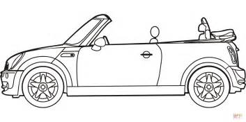 mini cooper convertible coloring page  printable coloring pages