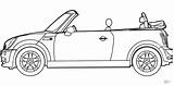 Coloring Mini Cooper Convertible Pages Printable Drawing sketch template