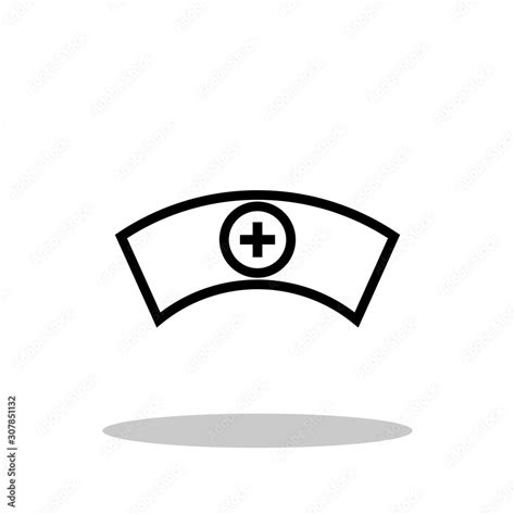 nurse hat icon  trendy flat style nurse cap outline symbol