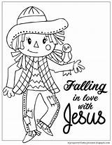 Christian Falling Scarecrow Mycupoverflows Colouring sketch template