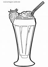 Malvorlage Milkshake Milchshake Trinken Colorear Smoothies Batido Getränke Ausmalen Comer Kostenlose sketch template